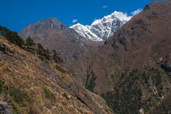 Mong Nepal Circa Říjen 2013 Pohled Himálaje Cestě Phortse Thang — Stock fotografie