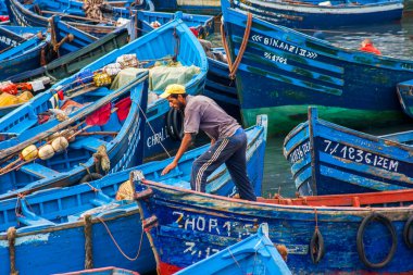 ESSAOUIRA, MOROCCO - CIRCA EPTEMBER 2014: Essaouira Limanı Eylül 2014 Essaouira.