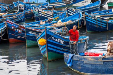 ESSAOUIRA, MOROCCO - CIRCA EPTEMBER 2014: Essaouira Limanı Eylül 2014 Essaouira.