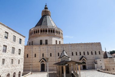 NAZARETH, ISRAEL - CIRCA MAYIS 2018: Nasıra 'daki Annunciation Bazilikası Mayıs 2018.