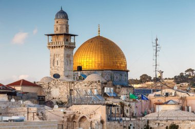 JERUSALEM, ISRAEL - CIRCA MAYIS 2018: Kudüs 'teki Kaya Kubbesi, İsrail yaklaşık Mayıs 2018.