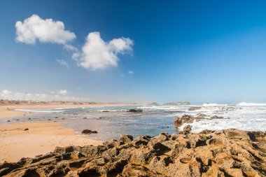 OUALIDIA, MOROCCO - CIRCA EPTEMBER 2014: Oualidia 'nın Eylül 2014' te Oualidia 'da görülmesi.