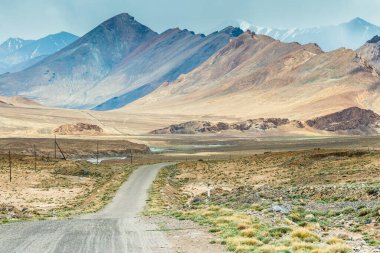 Tacikistan 'daki Pamir Otoyolu' nun güzel manzarası.