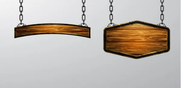 Vektor realistisk illustration av trä skylt isolerad — Stock vektor