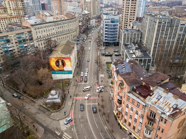 키예프의 거리입니다 날씨에요 무인기 — 스톡 사진