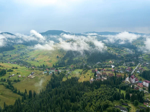 High Flight Mountains Ukrainian Carpathians Aerial Drone View — Stock Photo, Image