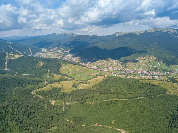 Montagne Verdi Carpazi Ucraini Estate Giornata Sole Vista Aerea Drone — Foto Stock