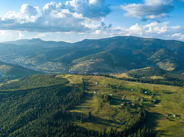 Ukrainische Karpaten Sommer Drohnenblick Aus Der Luft — Stockfoto