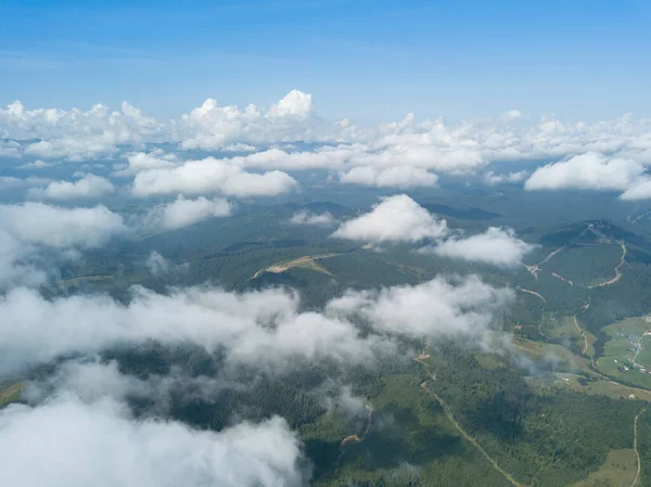High Flight Mountains Ukrainian Carpathians Aerial Drone View — Stock Photo, Image