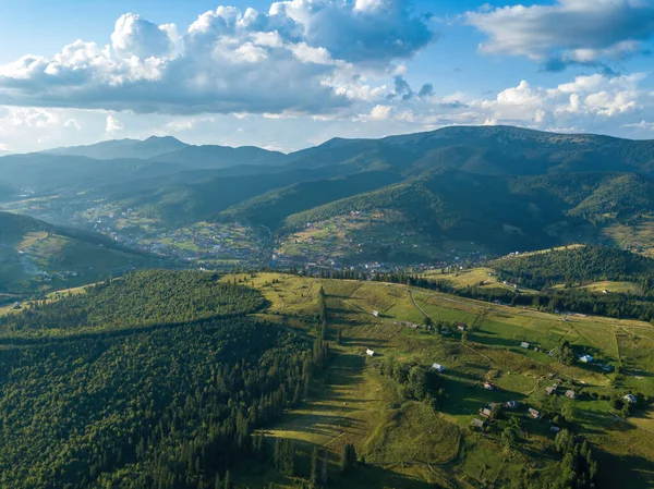 Ukrainische Karpaten Sommer Drohnenblick Aus Der Luft — Stockfoto
