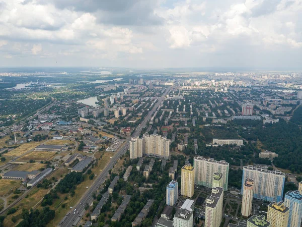 Ciudad Kiev Vista Aérea Del Dron — Foto de Stock