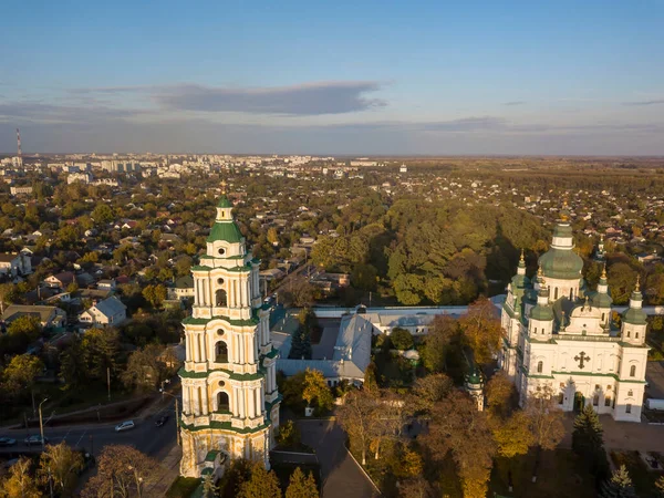 Μονή Trinity Στο Chernigov Αεροφωτογραφία Τηλεκατευθυνόμενου — Φωτογραφία Αρχείου