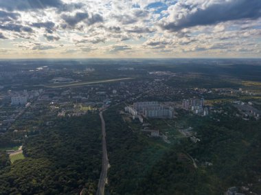 Hava şehri manzarası. Hava Kyiv