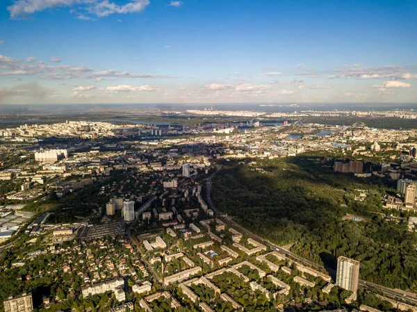 Vista Aérea Ciudad Kiev Aéreo — Foto de Stock