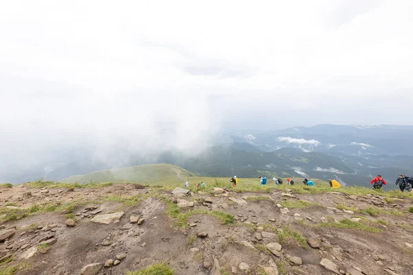 Panorama Del Pico Hoverla Los Cárpatos Ucranianos — Foto de Stock