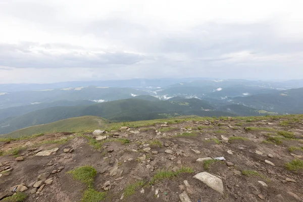 Panorama Dari Hoverla Peak Ukraina Carpathians — Stok Foto