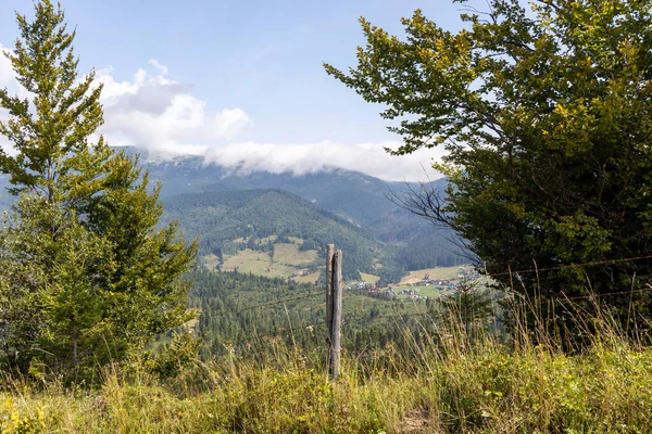 Panorama Mountains Ukrainian Carpathians Summer Day Stock Picture