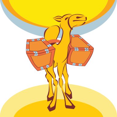Cartoon camel clipart