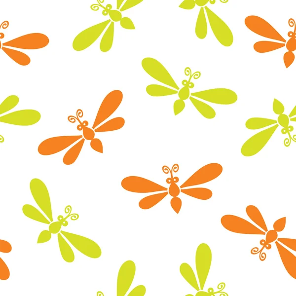 Libellule et fleurs — Image vectorielle