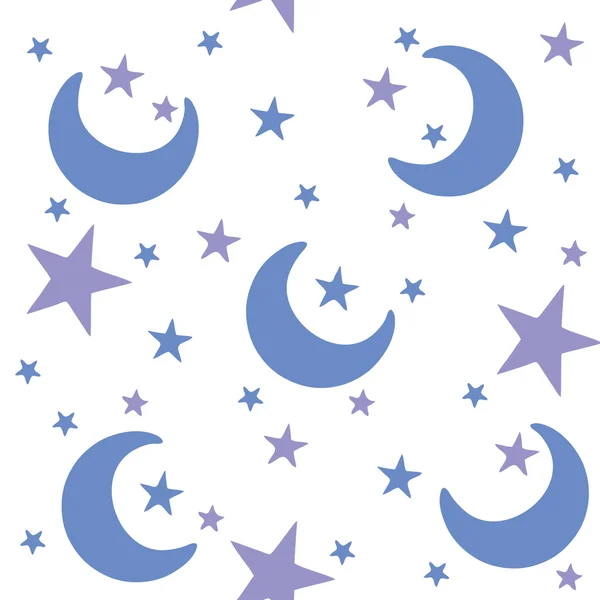 Stars and the moon — Stock Vector