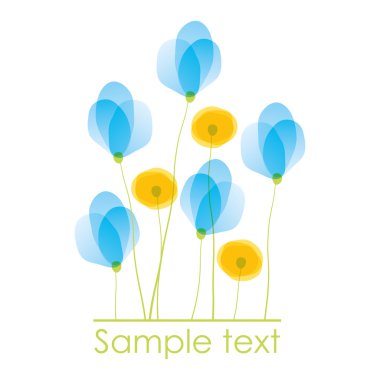 Bahar çiçek kartı