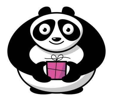 sevimli panda hediye kutusu