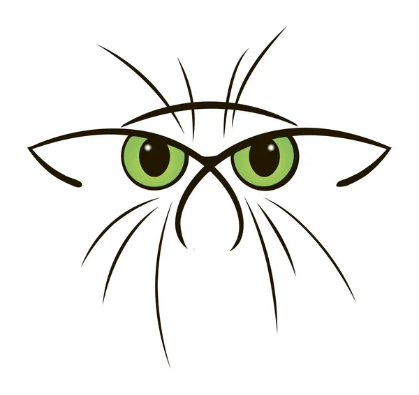 Cara de gato — Vector de stock