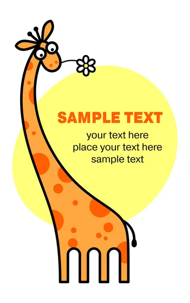 Schattig giraffe — Stockvector