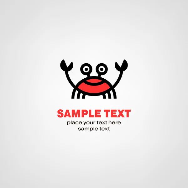 Cartoon krab pictogram — Stockvector