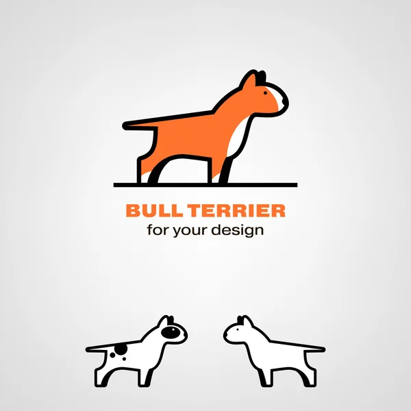 Bull terrier icon — Stock Vector
