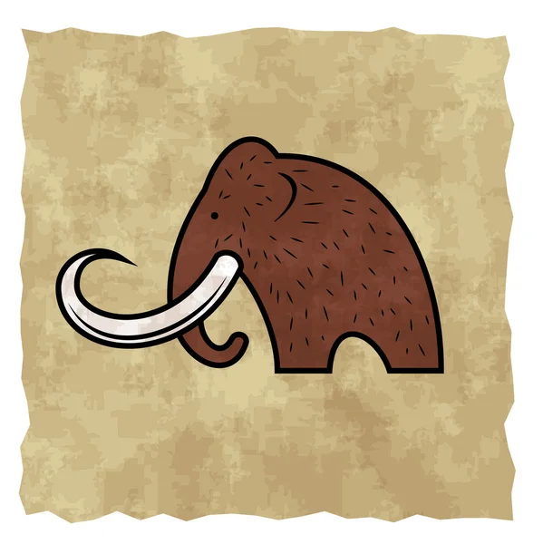 Cartoon mammoth — Stock Vector