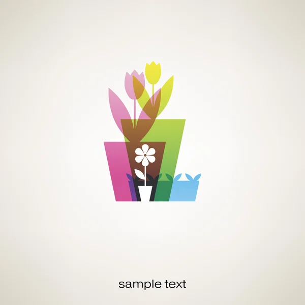Carte florale printemps — Image vectorielle