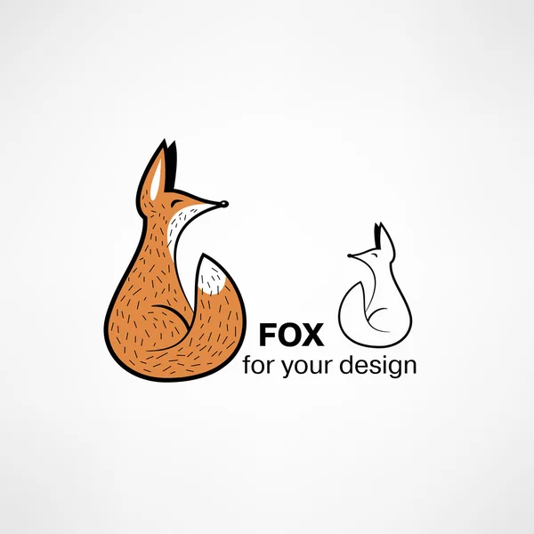 Cute cartoon fox — Stockvector