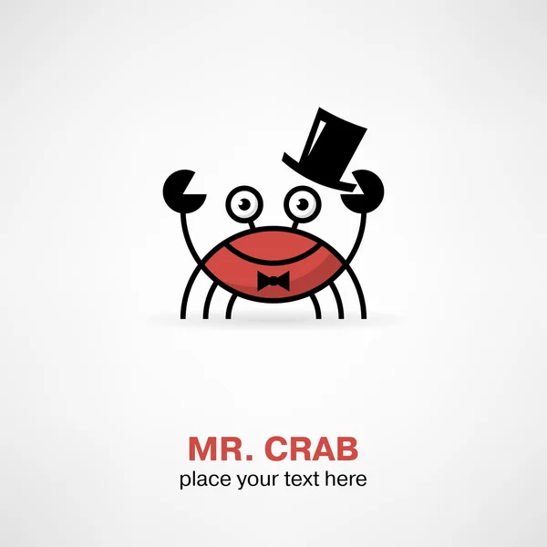 Cute cartoon krab — Stockvector