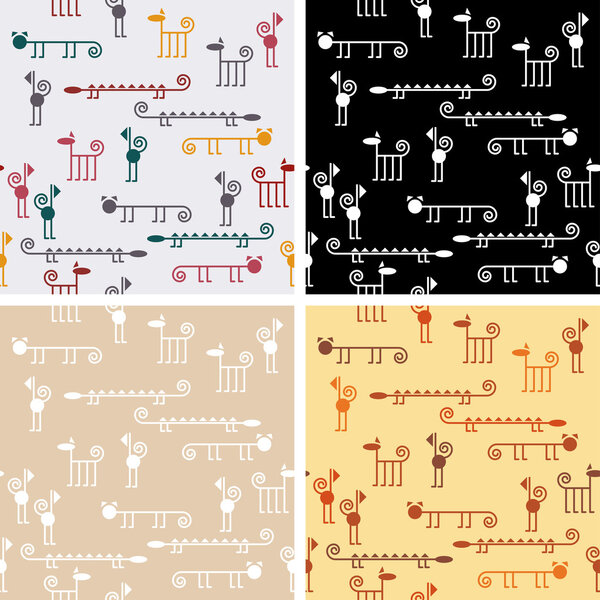 Seamless zoo pattern