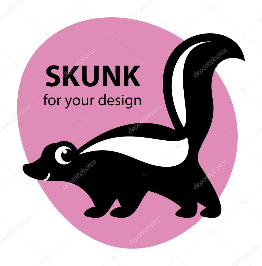 Cartoon skunk Stock Vector Image by ©shewolf #47453459