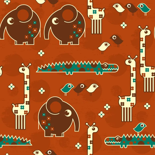 Safari seamless pattern — Stockvector