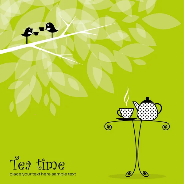 Tea card — Stock Vector