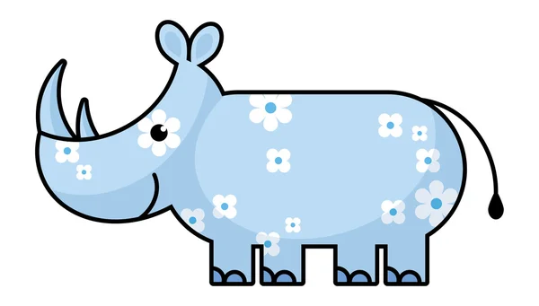Kreslený nosorožce — Stockový vektor