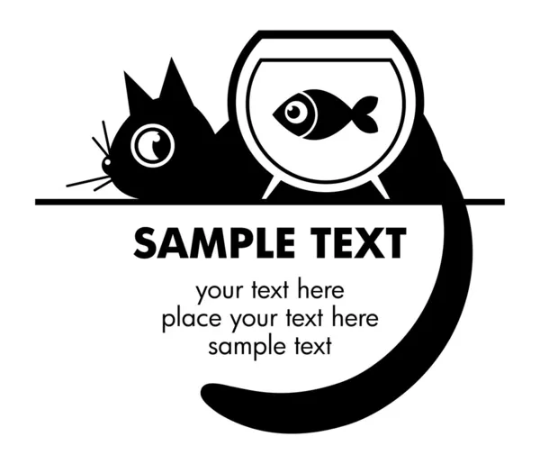 sevimli kedi ve balık