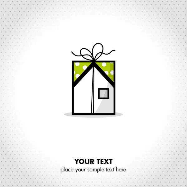 Gift house icon — Stock Vector