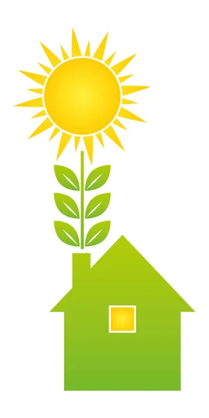 Zelená eco dům — Stockový vektor