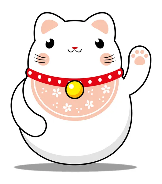 Maneki-neko kedi — Stok Vektör