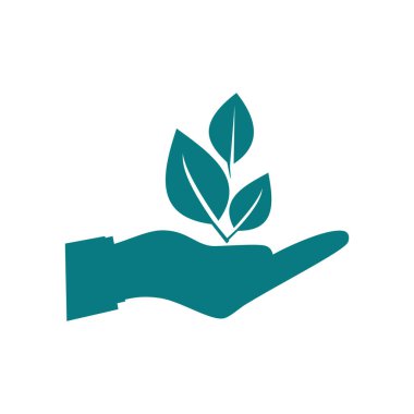 Çevre korumasının bir işareti olarak filizlenir. Çevresel ikon vektörü. Doğa kavramı