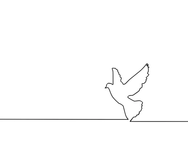 Vogelflugsilhouette Auf Weißem Hintergrund Das Konzept Der Unabhängigkeit Vektorillustration Zum — Stockvektor