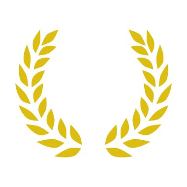 Laurel çelengi. Ödül logosu beyaz arka planda izole edilmiş. vektör illüstrasyonu