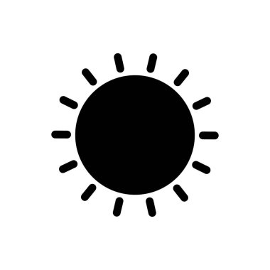 Güneş ikonu. Web tasarımı için güneş logosu. Güneş Vektörü illüstrasyonu