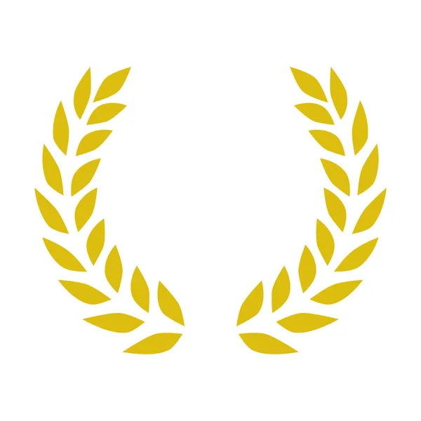 Laurel Krans Award Logo Geïsoleerd Witte Achtergrond Vectorillustratie — Stockvector