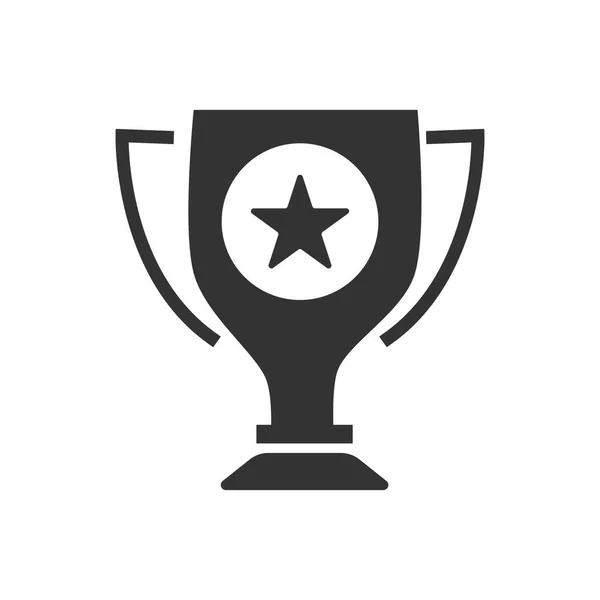 Icona Del Trofeo Trofeo Logo Isolato Sfondo Bianco Vettore Premio — Vettoriale Stock
