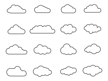 Bulutlar. Mavi gökyüzü doğa manzarası. Web siteleri ve pankartlar için bulutlar. bulut vektörü